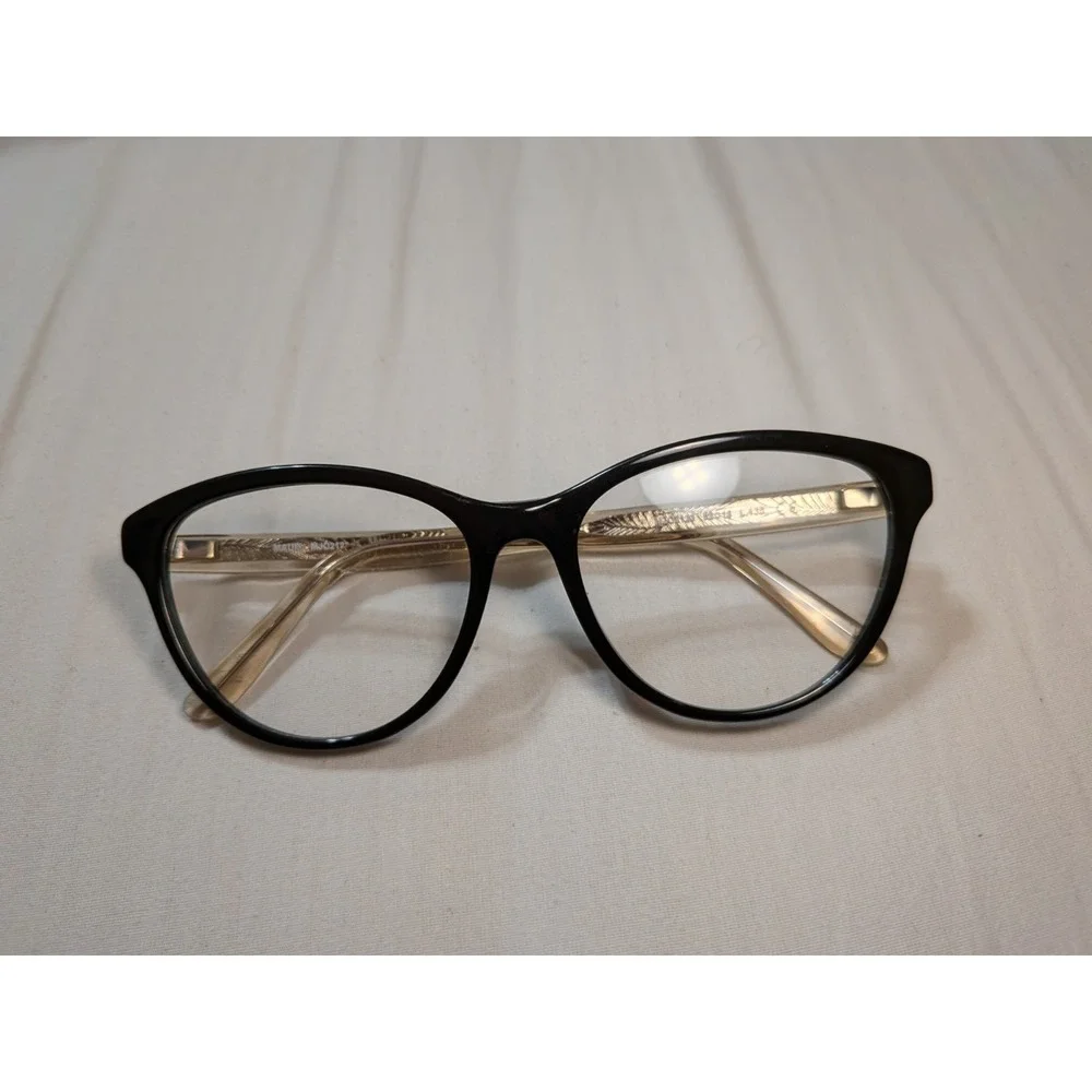 Maui Jim MJO2123-02 Eyeglasses Frames Black/Gold Crystal Round Cat Eye 52-18-135